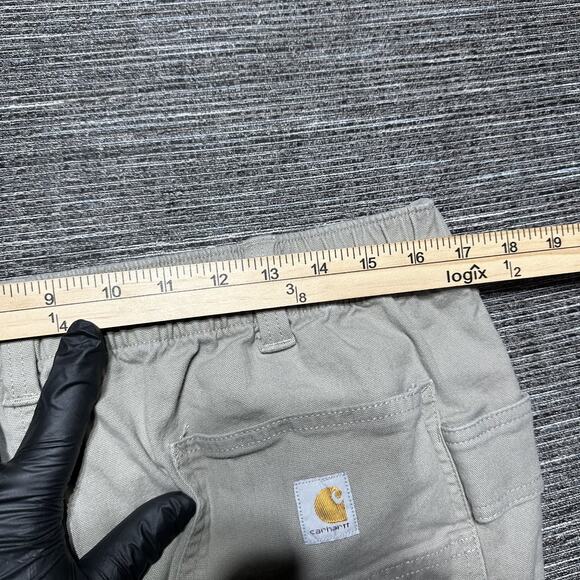 Carhartt Shorts Women's Size 14 REG Khaki Relaxed Fit Work BS5730-W - Picture 11 of 13